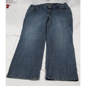 Premiere Avenue #641 Women's 18 Tall Blue Denim Bootcut Jeans Stretch Med Wash